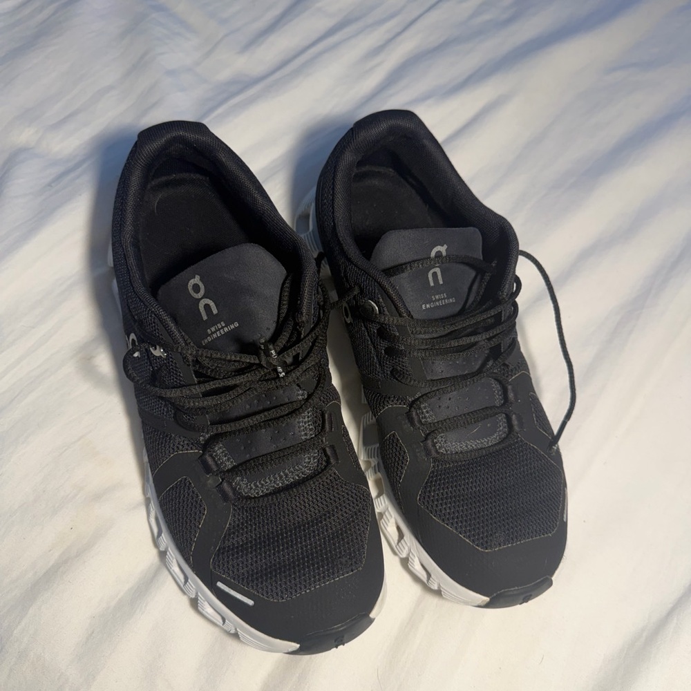 On Running Black and White Sneakers - Picture 4 of 7